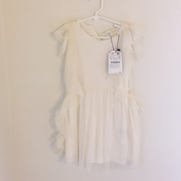 Zara Other - NWT zara cream kids dress 5